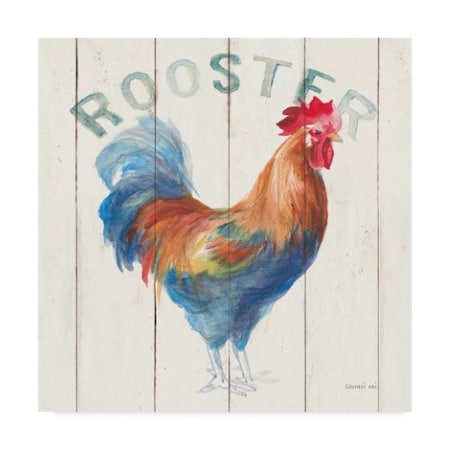 Danhui Nai 'Rooster Panel' Canvas Art,18x18